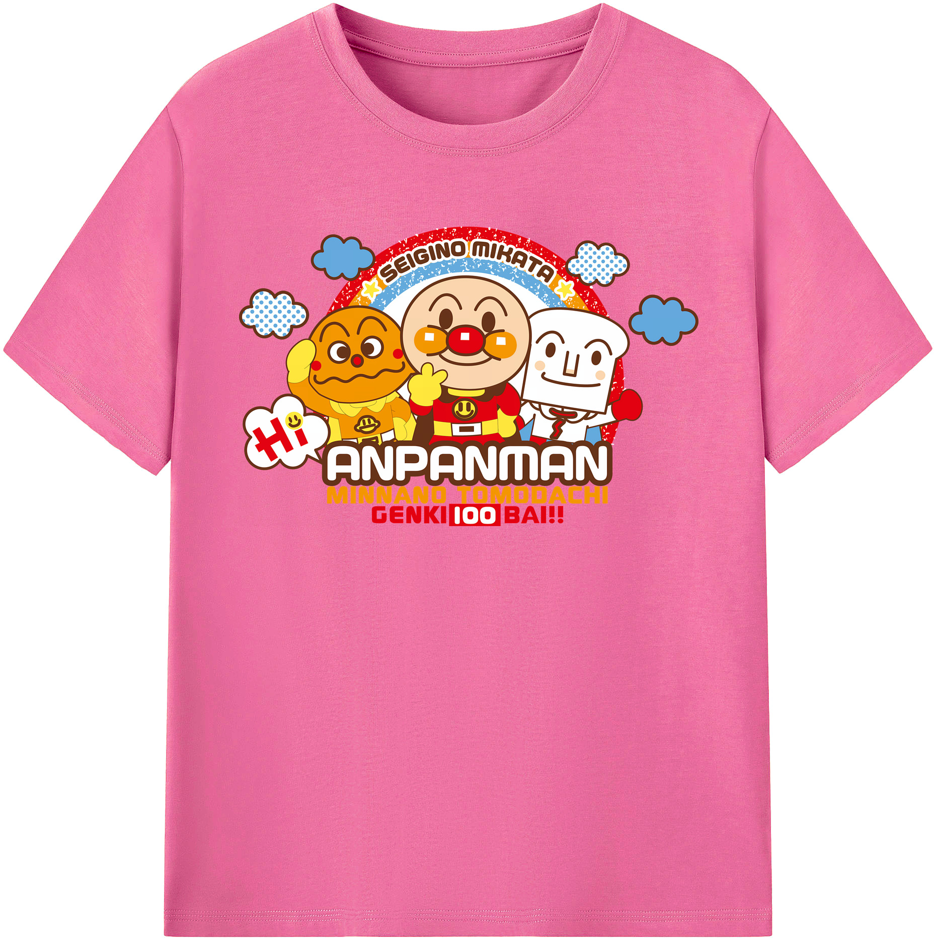 （画像用） アンパンマン Anpanman レディースカジュアルプリントTシャツ（綿100％）